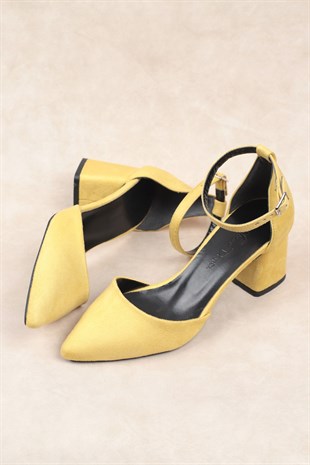 Amor Sarı Topuklu Ayakkkabı